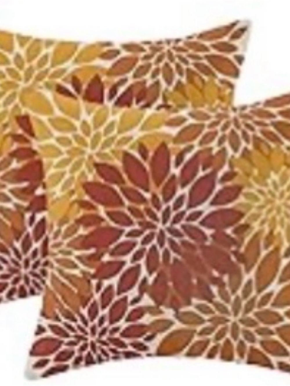 Set of 2 Burnt Orange and Mustard Pillow Covers. Never Used.